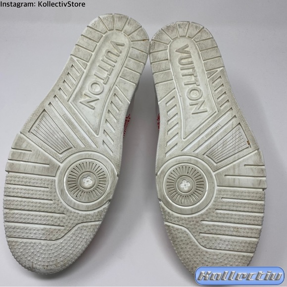 LOUIS VUITTON x Nigo White ‘Heart’ Motif Trainers Size LV10 - Picture 6 of 10